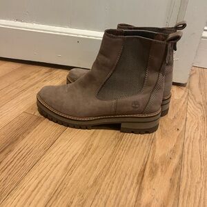 Timberland Taupe Leather Chelsea Boots